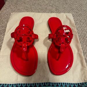 Tory Burch Miller patent leather sandals size 10.5